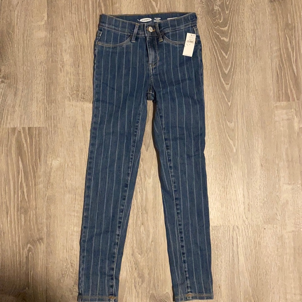 Girls Striped Jeans